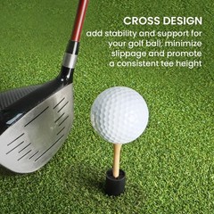 FINGER TEN Golf Rubber Tee Driving Range Value 5 Pack for Indoor Outdoor Prac…