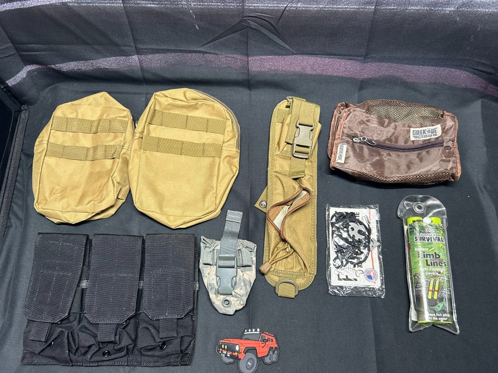 9 Pce Lot Of Tactical / Survival Gear