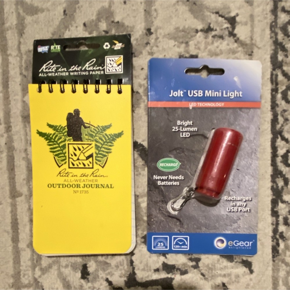 Rite in the Rain 1735 Journal & eGear Jolt USB Mini Light, Yellow/Red