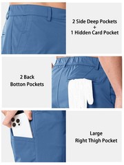 NORTHYARD Men’s Golf Shorts 9» Stretch Work Dress Hybrid 36, Federalblue