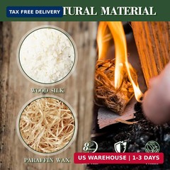 36PCS Fire Starter-Natural Fire Starters for Campfires, BBQ, Fireplaces, Barbecu