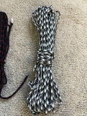 LOT OF 6 BLACK 550 7 Strand Paracord WHITE GRAY BLUE RED + BURGUNDY MADE IN USA