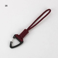 Paracord Lanyard Survival Keychain Carabiner Triangle Buckle Strap Braided Cord