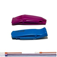 HEIMDALL Emergency Survival Whistle with Lanyard (2 Pack) for Blue, Purple