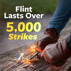 10x Emergency Flint Fire Starter Rod Lighter Magnesium Camping Tool Kits