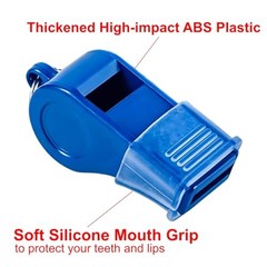 24 Packs Sports Whistles with Lanyard, for Coaches, Referees and Officials Blue