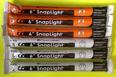 Lot of 6-12 Hr Orange/8 Hr White Cyalume Lightsticks Emergency Prepper Survival