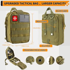 Survival Kit, Gifts for Men Women Teen Boys, Includes 252pcs Green
