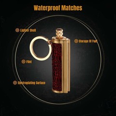 Reusable Compact Portable Convenient Easy-To-Use Vintage Permanent Match Lighter