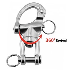 Quick Release Snap Shackle, 316 Stainless Steel, Marine Grade Clevis Swivel H…