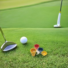 6 Set Golf Rubber Tees Driving Range Hitting Mats Holder Supplies