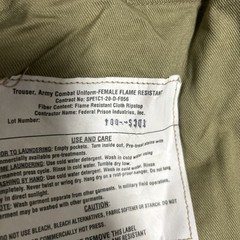 US Army Female OCP FIRE RESISTANCE Combat Trousers 28 Short NWT