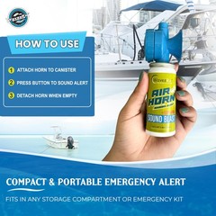 Marine Air Horn– Coast Guard Approved Boat Horn for Safety & Fog Alerts | Loud 1