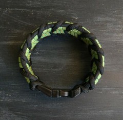 Handmade Color-Change «Framed Fishtail Belly» Paracord Bracelet for 7 3/4″ Wrist
