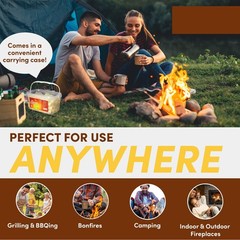 Fire Starter Rolls, 50 Pack Natural Fire Starters for Campfires, Fireplace, W…