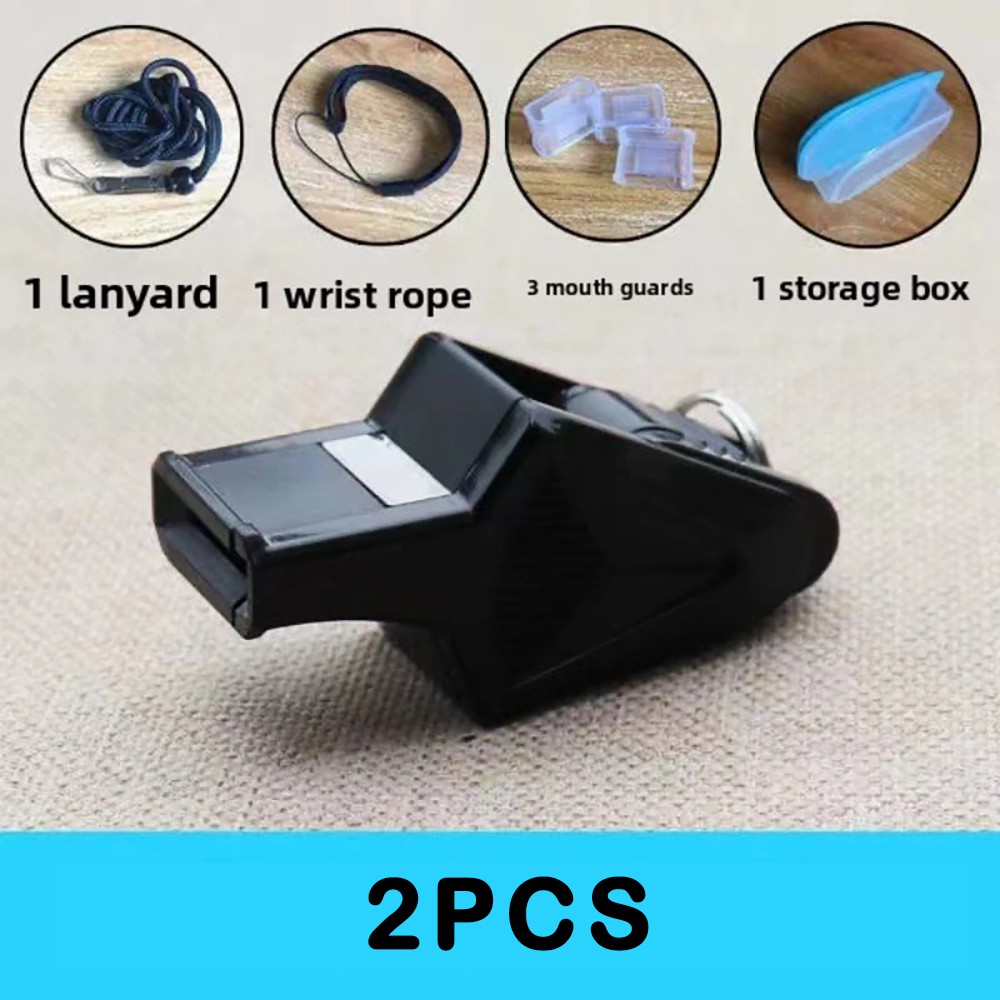2x High-Pitch Whistle for Sports: Basketball, Soccer, Volleyball Referee Matches