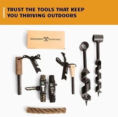 BUSHCRAFT SURVIVAL 1 PACK – Fire Starter Tinder Rope and Bellows