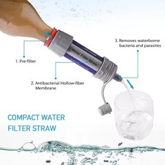 Camping & Survival Emergency Outdoor Portable Water Filter for Hiking – Emergenc