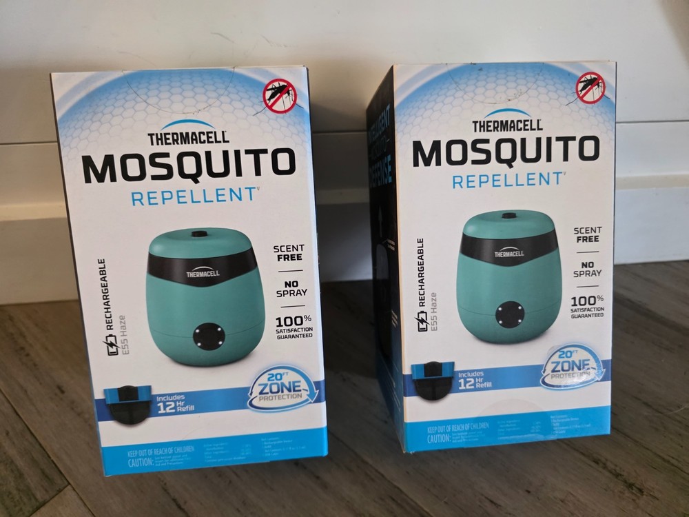 2 Pack Thermacell Mosquito Repellent E-Series Rechargeable w/ 12 Hour Refill E55
