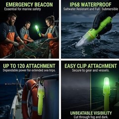 3 PCS Electronic Boat Flares, Coast Guard Approved Distress Signals for Fishing