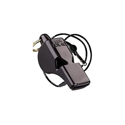 Original Mini Whistle with Lanyard, Black