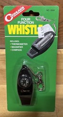 Coghlan’s 0044 Four Function Emergency Rescue Survival Whistle, Black