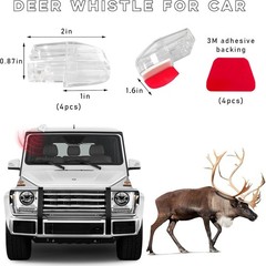 4PCS Deer Warning Whistles – Enhance Vehicle Safety, Prevent Animal Collisions