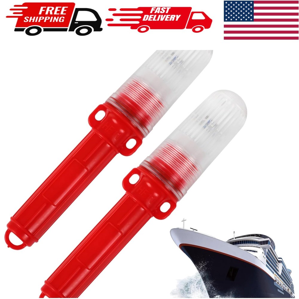 High-Visibility 2PCS Boat Flares for Safe Marine Adventures – Easy Deployment
