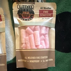 Outfitter Outdoor Adventure All Weather Fire Starters 24 Pack 5+ Min Burn