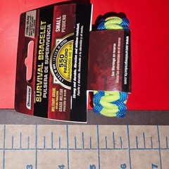 New Secure Line Blue & Yellow Survival Bracelet, SMALL (00468) FS
