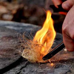 HUGE FERRO ROD Emergency FIRE STARTER Flint & Military Paracord Survival Camping