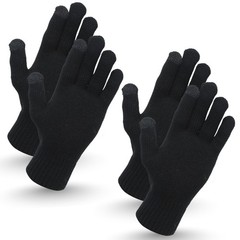 Heat Logic UNISEX 2PK GLOVE-BLACK/BLACK-S/M Small-Medium, 2 Pair Black