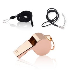 Rose Gold Survival Whistle for Women Emergency Loud Safety Whistle Necklace f…