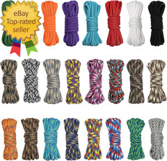 24 Colors Paracord Cord Multifunction Paracord Ropes 550Lb Survival Paracord
