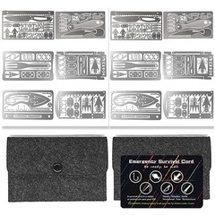 12-Piece Survival Multitool Card EDC Kit for Camping, Hunting, Fishing, Hiking
