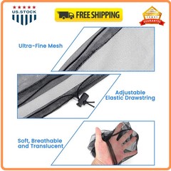 2 Pack Mosquito Head Net Breathable Bug Mesh for Hiking Camping Fishing Garde…