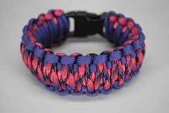 550 Paracord Survival Bracelet King Cobra Purple/Pink/Candy Snake Made in the US
