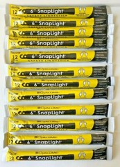 Lot 12 Yellow Cyalume 12H Lightsticks Emergency Survival Prepper Bug Out EX2024