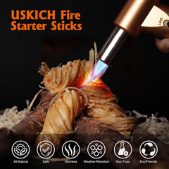500Pcs Natural Fire Starters for Campfires, Grills, BBQ & More