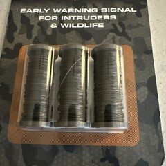 New! Camp Safe Military Trip Wire Wildlife Intruders Black Annealed Wire
