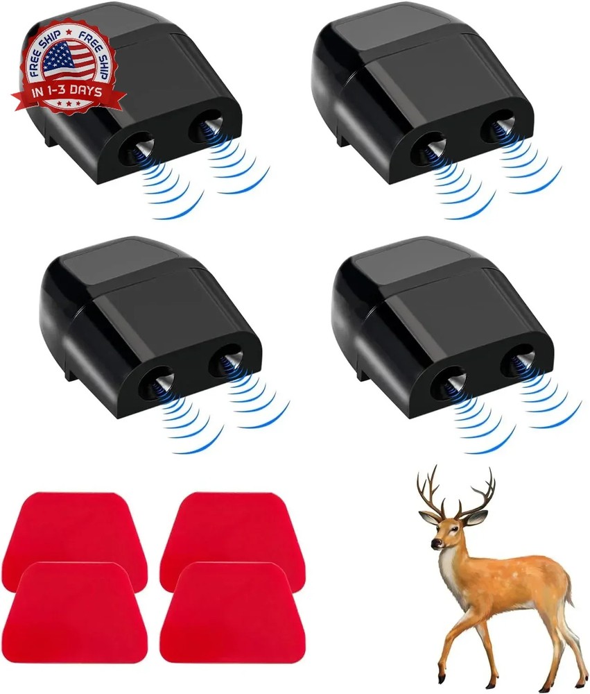 4 PCS Deer Whistles for Car, Auto Save a Deer Warning Device, Universal Deer Hor