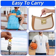 TIESOME 35 Pcs Whistle Keychain, Aluminum Extra Loud Emergency Safety Whistles