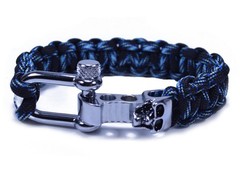 Chrome Metal Skull Shackles – Adjustable Hardware for Paracord Bracelets