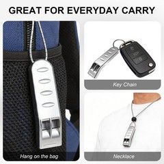 Emergency Survival Whistle, Loud 120+ dB Aluminum Alloy Metal Safety Whistle …