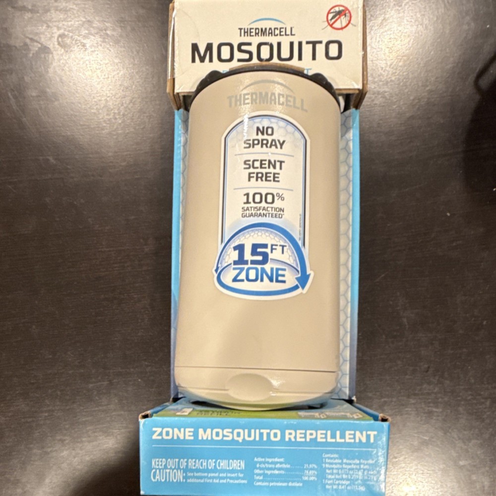 Thermacell Zone Mosquito Repellent Beige Scent Free No Spray 15ft Outdoor