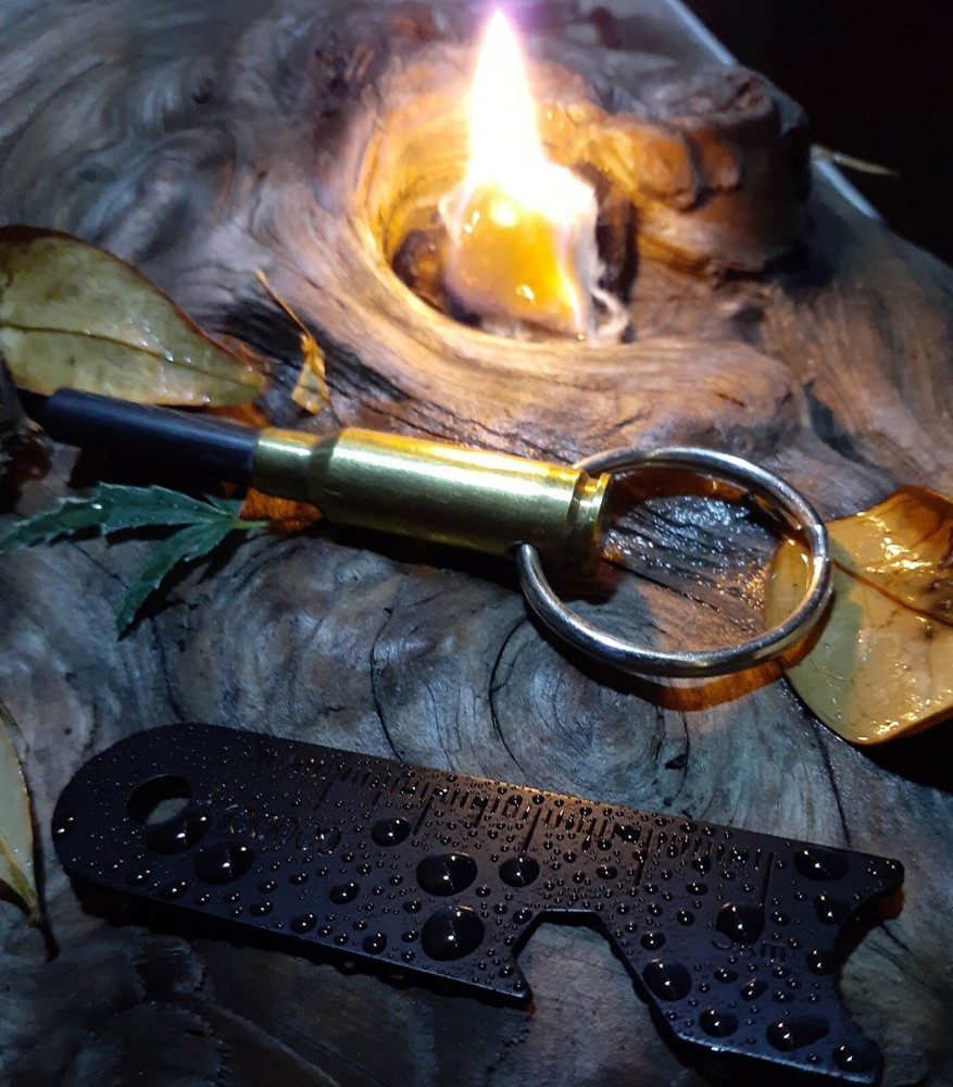 6.5 Grendel Bullet Brass Ferro Rod Flint Steel Fire starter ferrocerium EDC