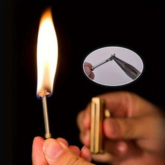 Reusable Compact Portable Convenient Easy-To-Use Vintage Permanent Match Lighter