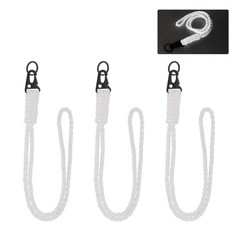 Paracord Lanyard, 550 Heavy Duty Keychain Lanyard (3 Pack, Luminous White)