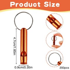 200 Pcs Emergency Whistles with Keychains, Bulk Whistles Emergency Whistle Bu…