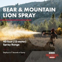 SABRE Frontiersman MAX Bear & Mountain Lion Deterrent Spray, 7.9 oz, 40 ft Range
